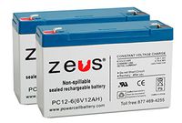 6V 12AH SLA ZEUS Battery Products PC12-6 PC12-6F1 UPS Battery 2 Pack for APC RBC3