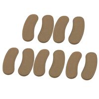 uxcell Lady Fabric Protective Self Adhesive Shoes Cushions Insole Back Pads 5 Pairs Brown