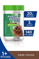 Pure Protein Super food dark cocoa protein powder 1.5 pound, 1.5 Pound