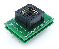 Pzsmocn Coverless Programming Connector/Converter/Adapter PLCC44 to DIP44 (with PCB), 44-Pin, 1.27mm Pitch, Yamaichi IC Test Burn-in Socket Adapter, Applied to PLCC44 Packages.
