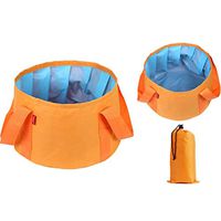 Erholi Outdoor Portable Ultra-light Camping Wash Basin Foldable Basin Bucket Buckets