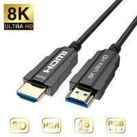 ConnBull 8K 4K HDMI 120Hz Cable 50ft, Ultra HD HDMI Monitor Video Cable Supports 7680x4320 Resolution, 48Gbps for PC Host Laptop Graphics Card HDTV Projector