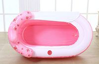 ZMM® Inflatable Bathtub, The New Thickening Inflated Bathtub Keep Warm Beauty Bathtub Fold Bathtub Bath Barrel Adult Bathtub Bath Barrel Swimming Pool (Color : Pink)