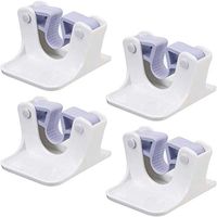 Broom Mop Holder, Stainless Steel Mop Heavy Duty Tools Dustpan Hanger, Cleaning No Drilling Anti-Slip Tools Organizer for Kitchen Bathroom Closet Office Garden, Adhesive Installation