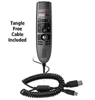 YBS Philips LFH3600-CC SpeechMike Premium Precision Microphone with Integrated Barcode Scanner and USB Coiled Cord - Push Button Operations