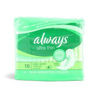 Ultra Long Super With Wings Unscented Thin Pads