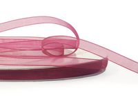 Ben Collection 1/4" X 50 Yard Plain Organza Ribbon Art & Sawing Craft Party Favor Gift Wrapping (Burgundy)
