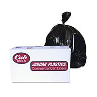 Jaguar Plastics D38634BN Industrial Drum Liners, Rolls, 2.7mil, 38 x 63, Black, 50 Bags per Roll