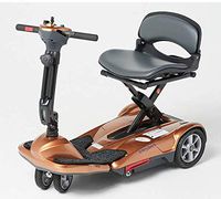 EV Rider Transport Move Manual Folding Scooter - Lithium Battery Lightweight Travel Mobility Scooter (Copper)
