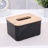 T-ZJHC Home Home Tray Creative Decoration Living Room Coffee Table Multi-Function Remote Control Storage Box, Black Rectangular Short