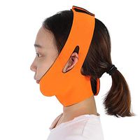 Jadeshay Face Slimming Belt - Women's Face Slim Bandage Thin Chin V-line Shape Tool,Anti Wrinkle Belt, 1Pc (Color : Orange)