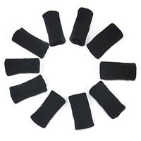 CTKcom 10PCS Stretchy Finger Protector Sleeve, Support Arthritis Sports Aid(Black)