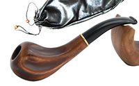 "Petals" Pear Wood Hand Carved Tobacco Smoking Pipe Pouch