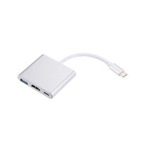 Festnight USB 3.1 Type-C to USB 3.0/ HD/Type-C HUB USB-C 3-in-1 Adapter Dongle Dock Cable for MacBook Pro, Dell XPS 13