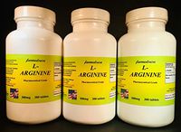 L-arginine, L-argenine 500mg, Made in USA - 900 (3x300) Tablets