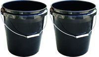 Encore Plastics 250003 70-Mil Regrind Pail/Bucket, 5-Gallon, Black (2-(5-Gallon))