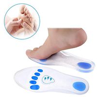 Arch Support Silicone Gel Insole - Shock Absorption Flat Correction Feet Orthotic Cushion Inserts Full Length Cuttable, Foot Pronation Corrector Pads, for Plantar Fasciitis Fallen Arches (S 10inch)