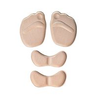 HappyStep® 2-in-1 Shoe Cushioning Kit Including 1-Pair Ball of Foot Cushion and 1-Pair Heel Liner Protects Your Feet from Shoe Rubbing and Friction (Color: Tan)