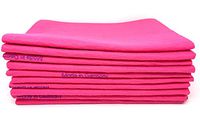 10 Pack EXTRA LARGE Original German Shammy Cloths Chamois Towels Super Absorbent For Pets, Parenting Tool Cleaning For Home And Commercial Use WHOLESALE BULK (Pink)