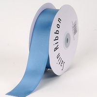 Antique Blue Satin Ribbon Single Face 1/4 inch 100 Yards