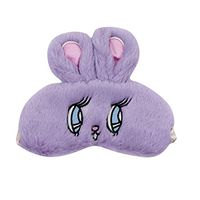 Soft Plush Sleep Mask Eye Cover Fuzzy Rabbit Ears Blindfold Eye Mask for Kids Girls Women Home Sleeping Traveling