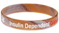 Camouflage Desert Diabetes Insulin Dependent - Alert Bracelet -