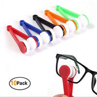 ChaseFans10pcs Multi-Function Mini Sun Glasses Eyeglass Microfiber Spectacles Brush Cleaning Tool,Random Color (style1)