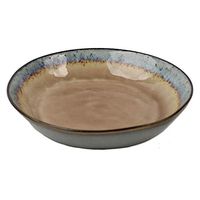 AXZHYX Bowl Retro Tableware Japanese Ice Crack Glaze Ceramic Fruit and Vegetable Salad Plate Soup Bowl Desktop Decorations 19.8x4cm Hotel Tableware Home Noodles Boiled Fish Soup Bowl