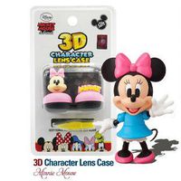 2013 Newest Design Daisy Mickey Minnie Goofy Donald 3d Character Contact Lens Case Dual Box Cartoon Minnie