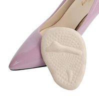 Ewanda store 5 Pairs High Heel Cushion Inserts Pads Ball of Foot Forefoot Metatarsal Anti Slip Shoe Insoles Sole Inserts for Women,Cloth Apricot