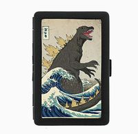 Godzilla Vintage Japanese Monster SciFi Black Cigarette Case Holder Wallet RFID-Blocking