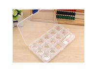 Simple Cute Clear Smooth Transparent Contact Lens case for Lenses Container Box for Glasses,White