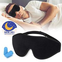Sleep Mask for Men Women,Upgraded 3D Contoured Design 100% Light Blocking Eye Patch Eye Cover,Comfortable Adjustable Blindfold No Pressure on Your Eyeballs Sleeping Mask for Travel,Naps