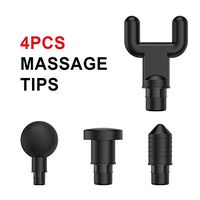 Massage Gun Heads, Muscle Massage Gun Head Tips Include 4 Massage Heads Ball Head Flat Head Bullet Head Spinal Head -Type 2