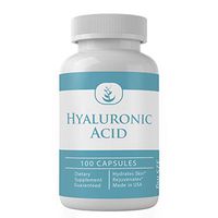 Natural Source Hyaluronic Acid, 100 Daily Capsule Supply, No Magnesium or Rice Filler, Made in The USA, Lab Tested, Non-GMO, Gluten-Free, 325mg Undiluted Hyaluronic Acid with No Additives*