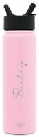 Simple Modern 22 Ounce (Custom) Summit Water Bottles with Straw Lid - Vacuum Insulated Tumbler Double Wall Travel Mug 18/8 Stainless Steel Flask -Blush