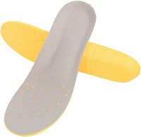 Shoe Insoles, Memory Foam Insoles, Shoes Insert for Women and Men, Kids, Providing Arch Support, Great Cushion and Shock Absorption, Relieve Foot Pain (Yellow/Gray, M)