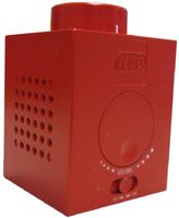 LEGO Red Brick Block AM/FM Radio with Built in Speaker Stackable