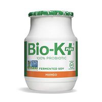 Bio-K Plus - Mango Flavor, Drinkable Probiotics for Women & Men - Fermented Soy, Dairy-Free, Featuring 50 Billion Live & Active Bacteria, Gluten-Free, Vegan - Shipped Cold (6) Bottles, 3.5 fl. oz