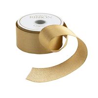 Caspari Metallic Gold Wired Ribbon - Two 24 Ft. Spools
