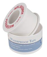 AMZ Medical Pack of 12 Waterproof Tape. Self-Tearing Medical Tapes 1" x 5 yds. Non-sterile Adhesive Tapes for General Wound Care. Single use Rolls. Hypoallergenic, Latex-Free.