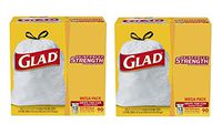 Glad Tall Kitchen Drawstring Trash Bag - 13 Gallon, 90 Count (2 Pack(90 Count))