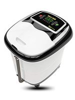 GJJ Foot Tub, Automatic Footbath, Electric Massage Heated Foot Bath Barrel, Pedicure Machine Home Tatic Deep Barrel,Black,A