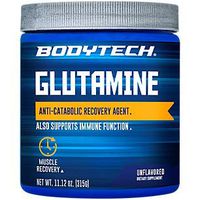 BodyTech Glutamine (Freeform Amino Acid) 4500 MG AntiCatabolic Recovery Agent, Unflavored (11 Ounce Powder)