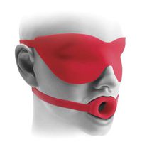 Fetish Fantasy Elite - Large Open Gag & Mask Red