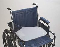 Sammons Preston Premium Flip-Away Half Lap Tray, Wheelchair Accessory for Writing, Reading, and Eating, Attaches to Full-Length or Desk Wheelchair Arms, Plastic Lap Desk Includes Ridge and Cup Indent, Right