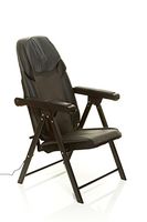 Sharper Image Foldable Massage Chair, Shiatsu Back Massager, Muscle Kneading, Folds Easily to Save Space (Outlet Powered)