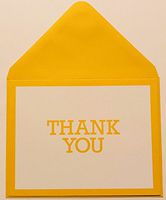 Bright Yellow Classic Thank You Note Cards and Envelopes- 20 Blank Note Cards and Bright Yellow Envelopes