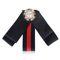 Women Blouse Bow Tie Necktie Striped Ribbon Pendant Shirt Collar Tie Brooch Daily Popular Fashion Creation Aesthetic Jewelry Party Woman | StyleID - #148