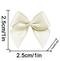 20 Color Pre-Tied Lemonchiffon Satin Gift Bows (Pack of 50)